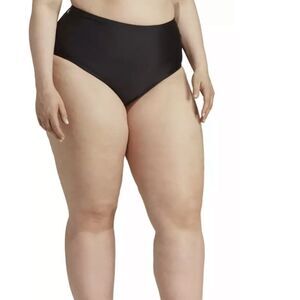adidas High-Waist Plus Size Bikini Bottom Black Size 3X